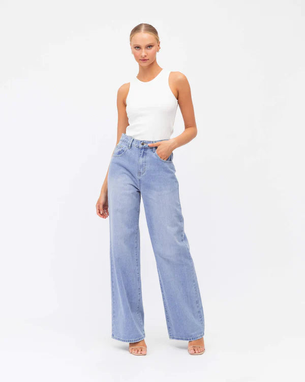 WIDE LEG DENIM JEANS