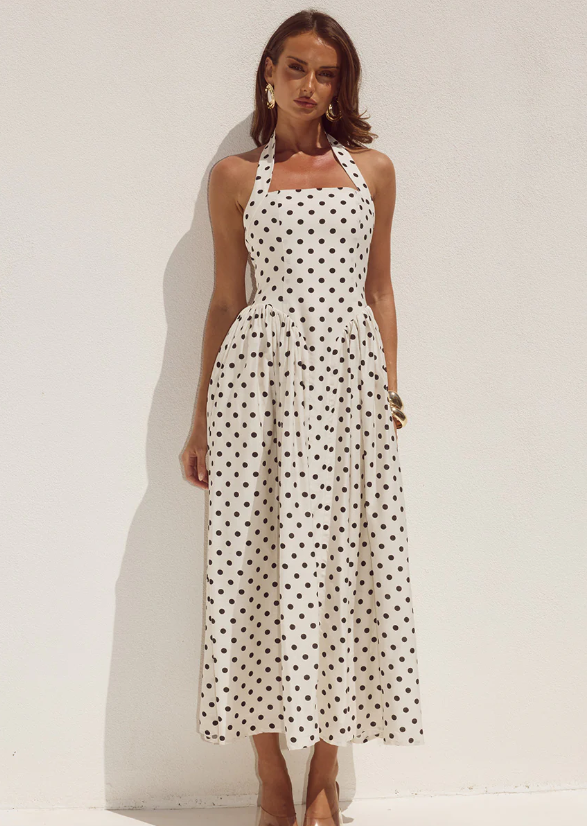 SAMMI HALTER MIDI DRESS
