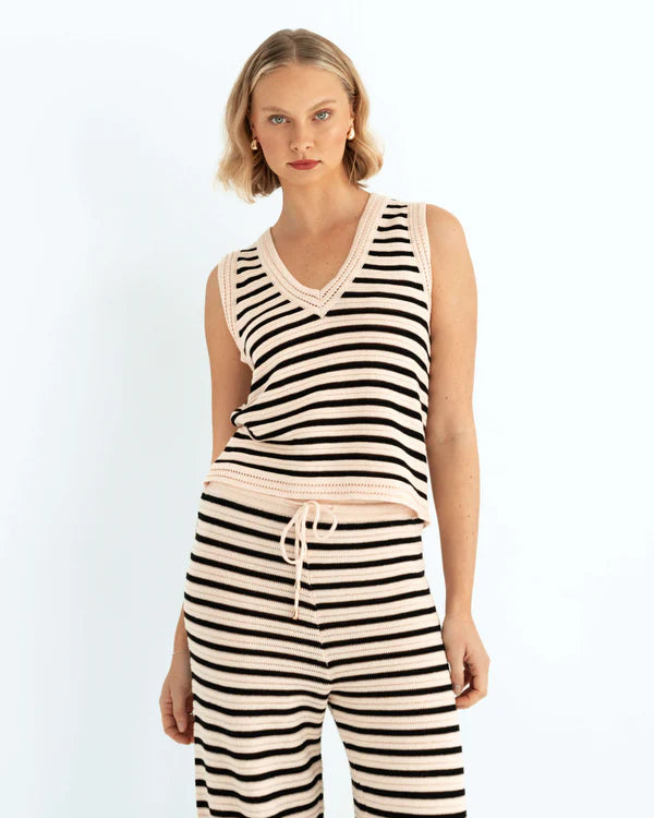 COTTON STRIPE SINGLET